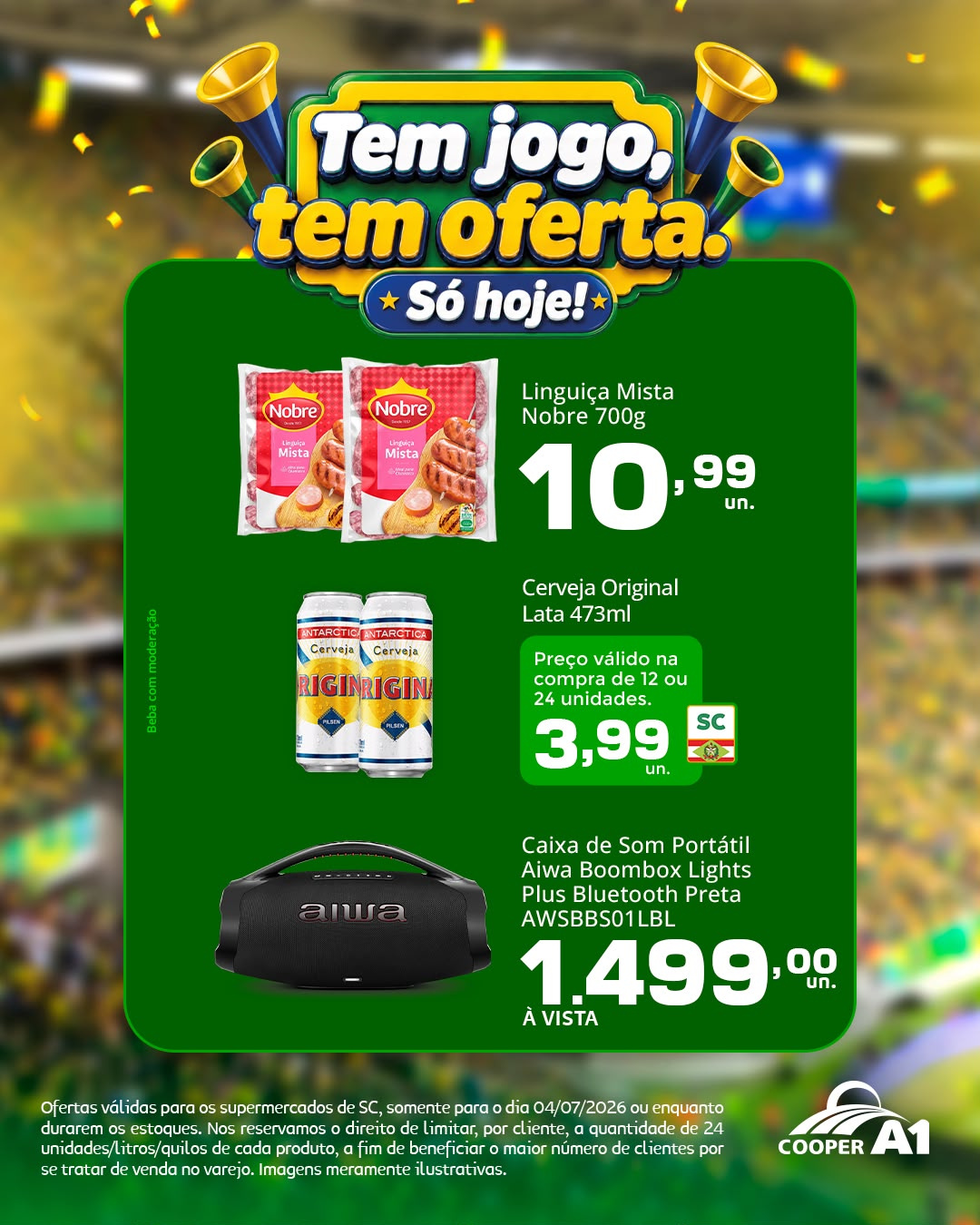 Tem jogo, tem oferta. S&oacute; hoje!