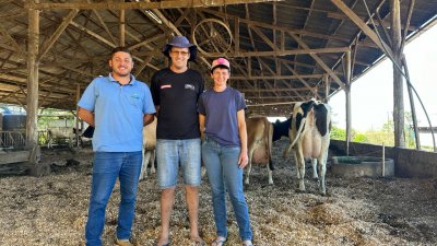 Família Oberger e o técnico da Cooper A1 Rubio Frizon