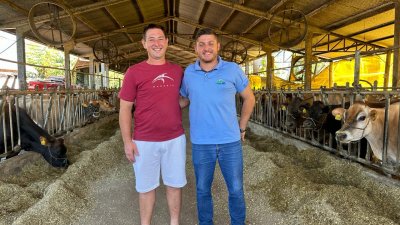 Maikon Weis e o técnico da Cooper A1 Rubio Frizon 