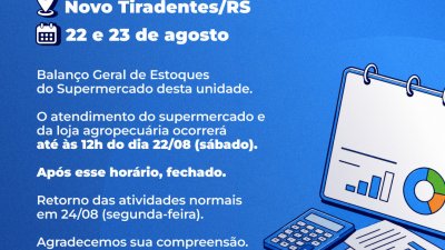 Novo Tiradentes/RS dias 22 e 23/08
