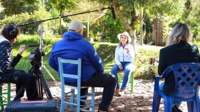 Uma das captações de imagens e depoimentos do novo filme institucional da Cooper A1