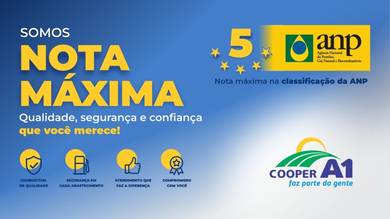 POSTOS COOPER A1: Nota máxima na ANP 