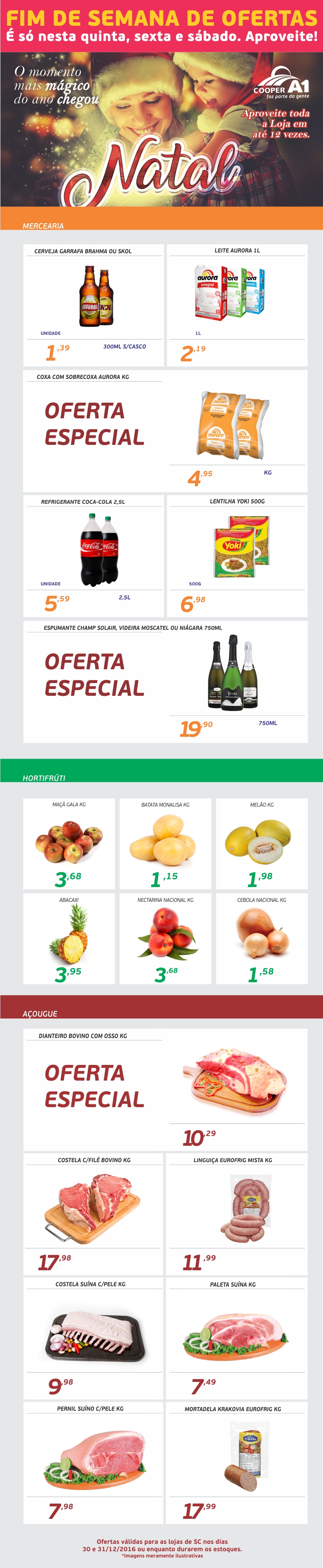 Fim de Semana de Ofertas | Dias 30 e 31/12/16