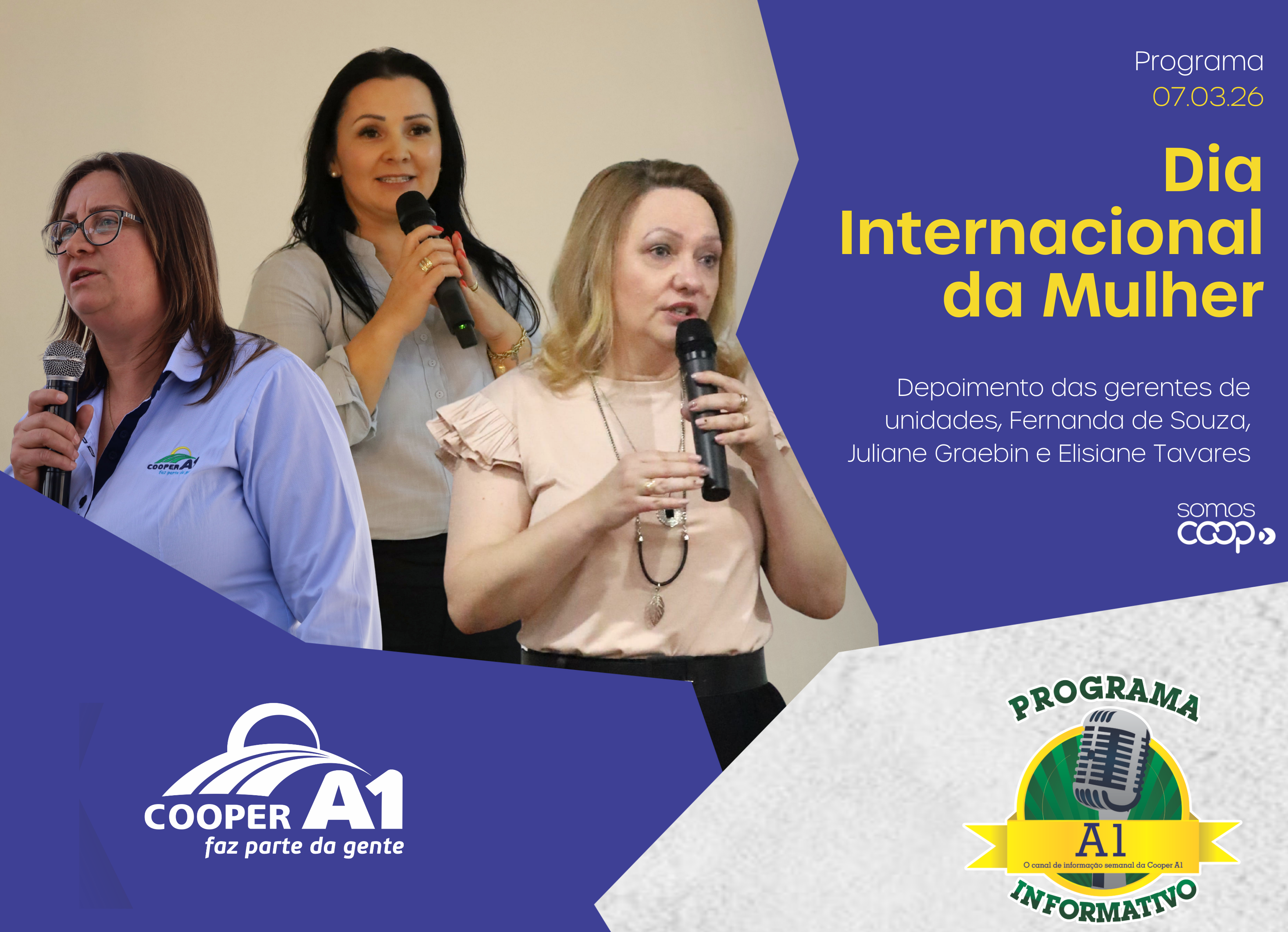 INFORMATIVO A1 07.03.26: Dia Internacional da Mulher